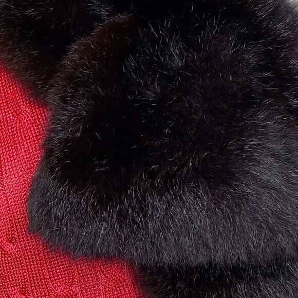 Ralph Lauren Black Label * Brown Opossum Fur Pull Through Scarf - Picture 12 of 16